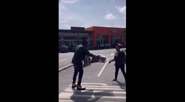 It’s just a funny pillow fight on the street of Lagos to catch fun with people and make them laugh and be happy