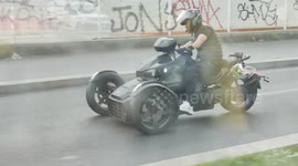 Three-wheeled motorcycle. (# Can-am Ryker Can-am Spyder) Paris, France. 24 july 2023