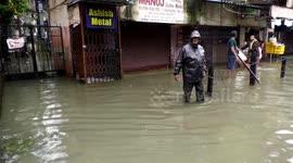 Waterlogged Mumbai hit with heavy rains