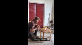 Celebrating Nico The Boar's Birthday
