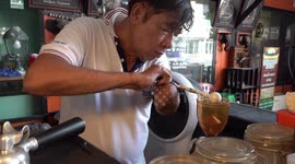 Retired policeman, 74, who lost left arm in freak accident becomes successful coffee barista