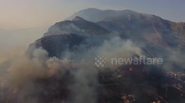 Local uses drone to capture wildfire that closed Palermo airport