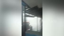 Super Typhoon Doksuri whips through market stalls in the Philippines