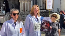 Protesters gather outside High Court in solidarity with climate activists jailed for climbing bridge on Dartford Crossing