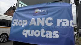 South African opposition marches against “race based” quotas despite critics claiming opportunism
