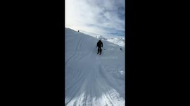 Skier Can't Quite Stick the Landing
