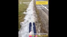 Incredible skiing footage in French Alps without snow