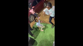 My Dancing Baby Girl Giving It Down in front of my restaurant