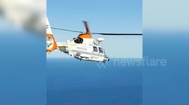 Sailor Evacuated With Helicopter After Needing Urgent Medical Attention In Chubut City, Argentina