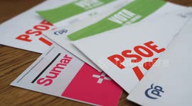 Spanish General Election Ballots and Mail in Madrid, Spain