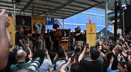 SAG-AFTRA Rock the City for a Fair Contract Rally In New York, NY, USA