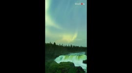 Iconic Waterfall x Ethereal Aurora: The crossover you never knew you needed