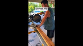 Playful goats have a field day playing on their amazing new Seesaw