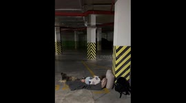 Night of terror: families seek shelter from Russian rocket attacks in Odesa shopping mall garage
