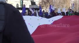 File Footage: Teachers strike protest in Santiago, Chile