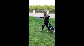 Disc Toss Turns To Swimming Day