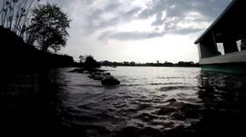Brave pensioner gets up close with crocodile's powerful jaws and teeth