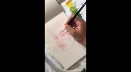 Artist makes a wonderful oil sketch of a woman with afro *Impressive Art*