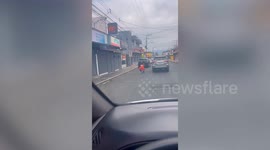 'Disneyland is that way!' Cyclist in Mickey Mouse costume rides tiny bike in Costa Rica
