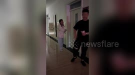 Husband uses cash notes in 'carrot and stick' technique to help wife walk after C-section