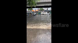 Tropical Storm Falcon Causes Heavily Flooding in Manila, Philippines