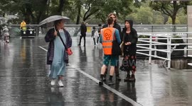 Just Stop Oil Protestors and Piers Corbyn outside the Royal Festival Hall where Greta Thunberg was speaking at an event called Greta Thunberg: The Climate Event