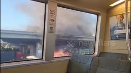 US: RV Catches Fire Under Freeway Near West Oakland BART Station