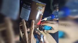 Tasikmalaya City Fire Department Evacuates Biscuit Cans Stuck in Biscuit Cans