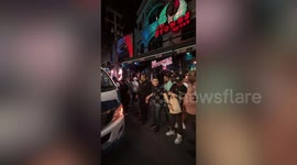 Excited fans swarm American rapper Lil Pump in Pattaya, Thailand