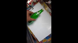 Artist draws incredibly realistic drawing of Sprite glass bottle