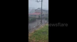 Japan: Severe Thunderstorms With Hundreds Of Lightning Strikes And Hail Hit Greater Tokyo Area 9