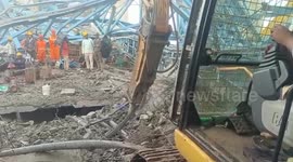 Several lives lost after girder machine collapses in western India