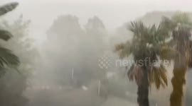 Terrifying Yokohama guerrilla rainstorm unleashes chaos with its fierce winds and torrential downpour