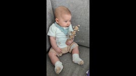 Baby Bonks Himself With Bells