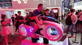VR Motion-sensing game at ChinaJoy2023 in Shanghai, China