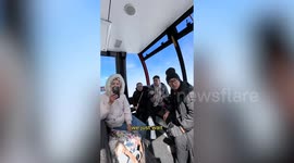 Aussie backpacker stuck on one of the world's highest cable cars for THREE HOURS