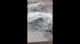Piles Of Hail In Texas