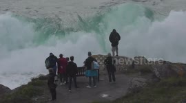 Raging August Waves Pummel St Ives Coast During Summer Holidays, Prompting Lifeboat Launch