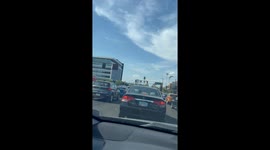 Intersection Altercation Ends With Damaged Car Door