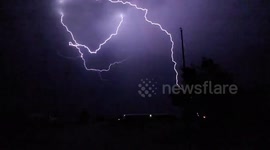 US: Lightning Strikes Dazzle Over Pueblo West, Colorado