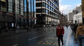 A stark reminder of people's mental health goes up in Central London. A huge replica high visibility vest has gone up next to Tottenham Court Road Station showing that over 687 Tradespeople with mental health problems die each year