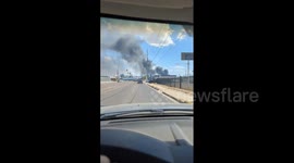 Plume of black smoke billows from industrial fire in Phoenix