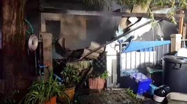 Firemen rescue pet cats and dogs from house fire started by vengeful ex-boyfriend over breakup with partner