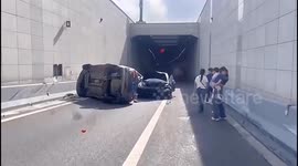 Driver's sudden illness triggers multi-car crash in eastern china, injuring one