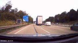 Vauxhall Corsa Driver dangerously cuts up another driver to gain access to slip road on high-speed motorway!