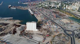 Drone Shots of Beirut Port explosion site as Lebanon Marks the Three-Year Anniversary of August 2020 Beirut Blast