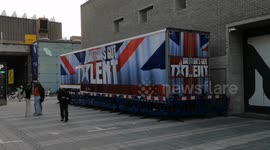 The Britain's Got Talent truck is seen parked up in London ready for the new series