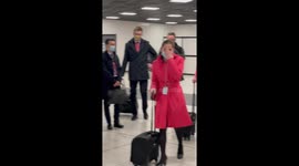 Cabin crew member's emotions take off when her partner surprises her with a wedding proposal at airport