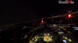 DAZZLING drone footage of lively 'Canada Day' fireworks show at Wonderland