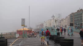 STORM ANTONI - BRIGHTON PRIDE WASHOUT - UNCUT FOOTAGE FROM PIER SEAFRONT -  3